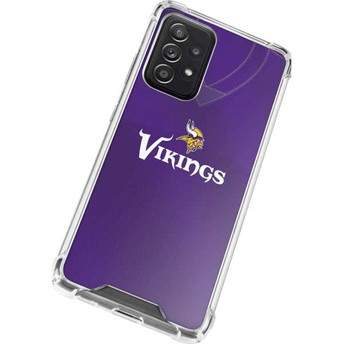 NFL Minnesota Vikings Team Jersey Galaxy A52 5G Clear Case